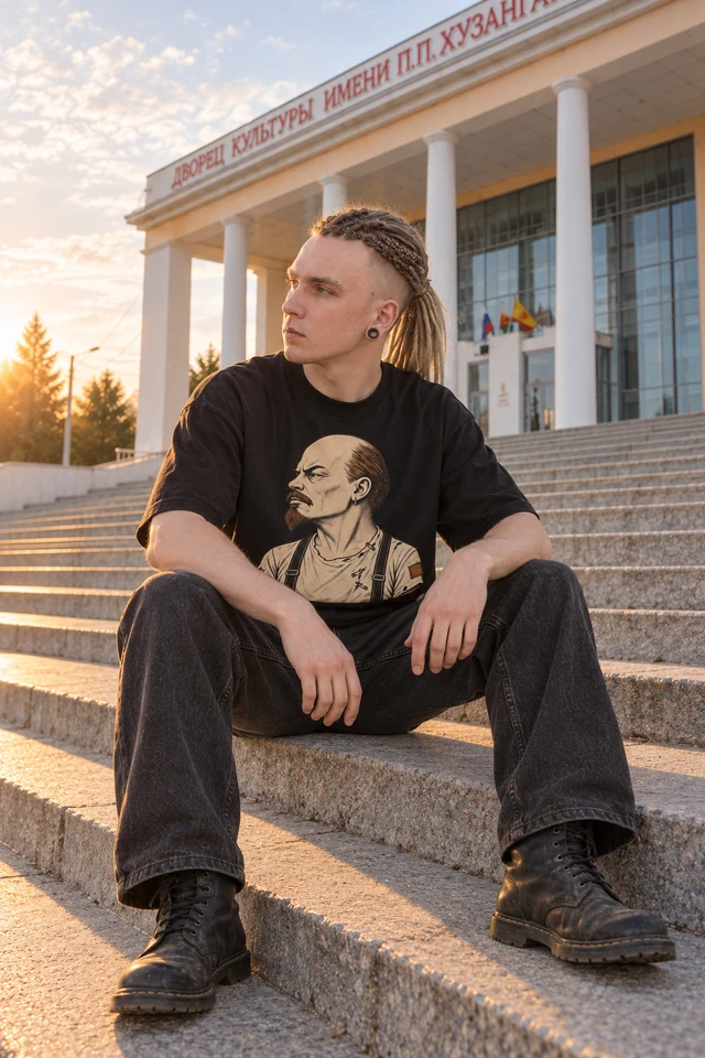 Ленин — Чёрная футболка. ANOTHER USSR by KULT.