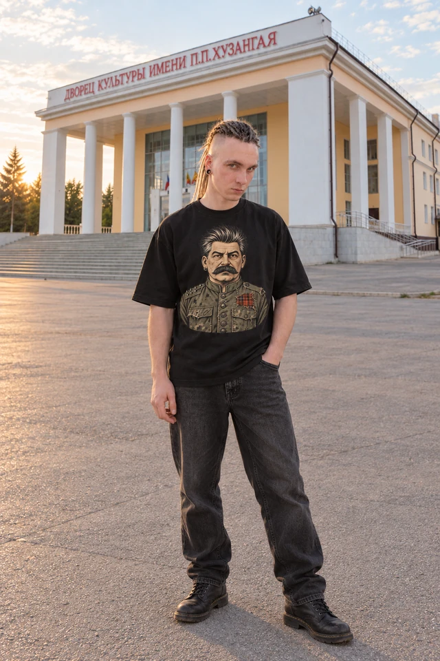 Сталин — Чёрная футболка. ANOTHER USSR by KULT.