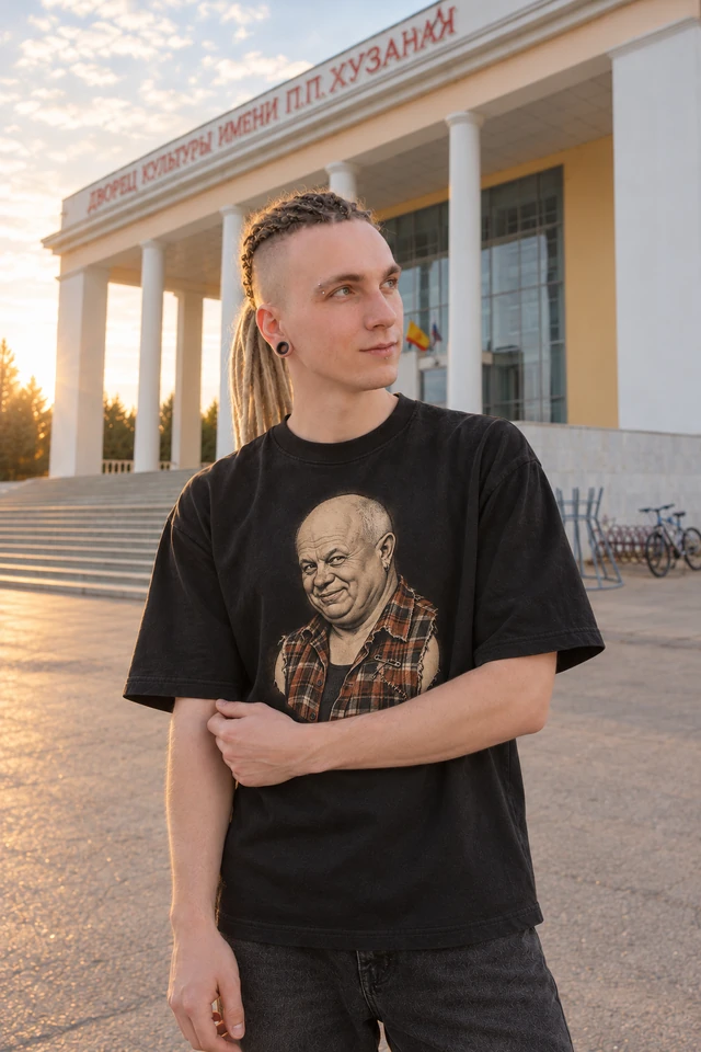 Хрущёв — Чёрная футболка. ANOTHER USSR by KULT.