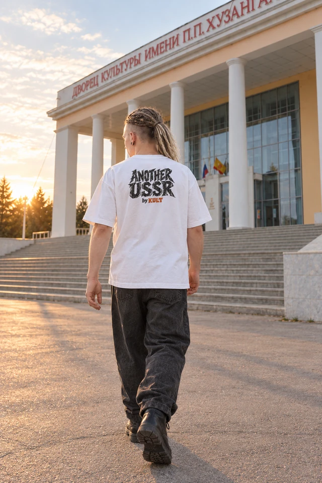 ANOTHER USSR — Белая футболка · спина. ANOTHER USSR by KULT.