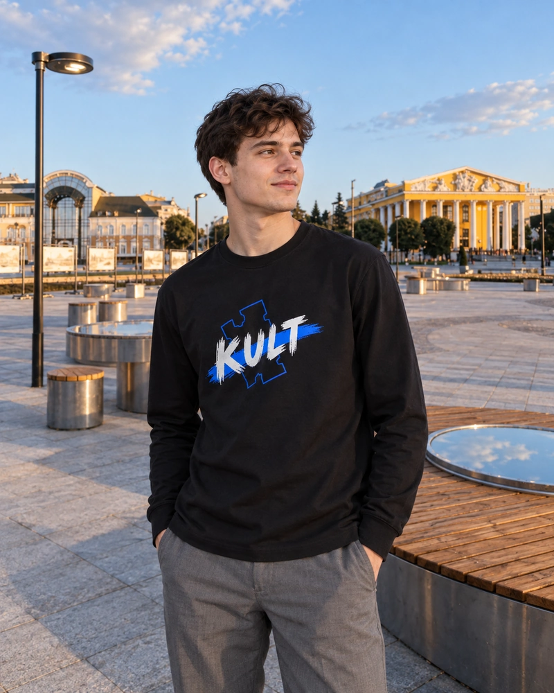 Контур — Лонгслив, лукбук KULT × ПАЗЛ.